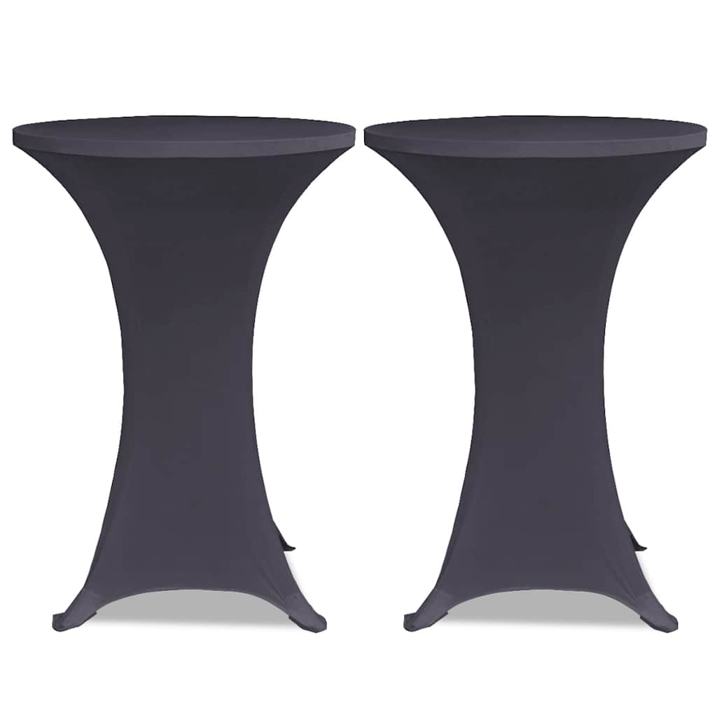 131430 vidaXL Stretch Table Cover 2 pcs 80 cm Anthracite