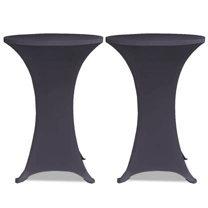 131430 vidaXL Stretch Table Cover 2 pcs 80 cm Anthracite