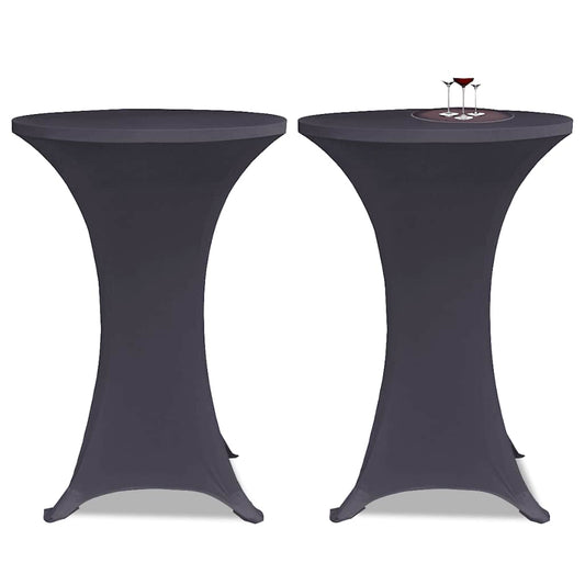 131430 vidaXL Stretch Table Cover 2 pcs 80 cm Anthracite