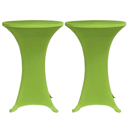 131431 vidaXL Stretch Table Cover 2 pcs 60 cm Green