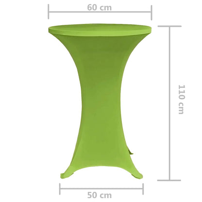 131431 vidaXL Stretch Table Cover 2 pcs 60 cm Green