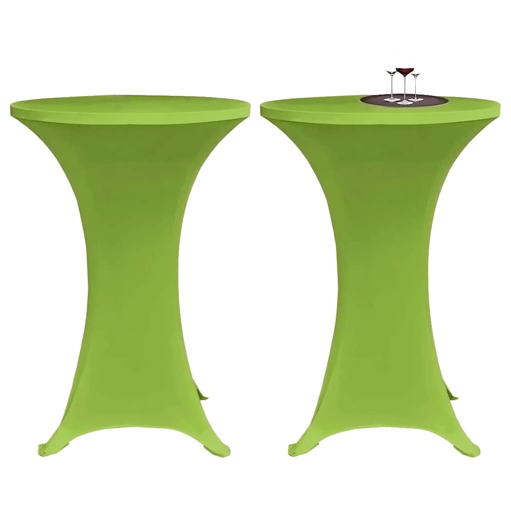 131431 vidaXL Stretch Table Cover 2 pcs 60 cm Green