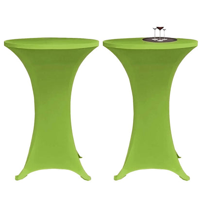 131432 vidaXL Stretch Table Cover 2 pcs 70 cm Green