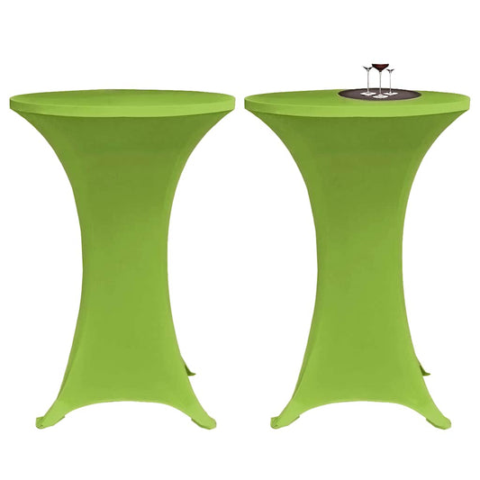 131432 vidaXL Stretch Table Cover 2 pcs 70 cm Green