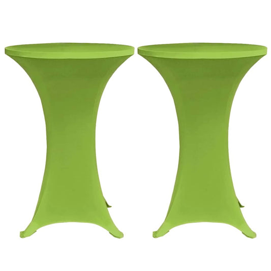 131433 vidaXL Stretch Table Cover 2 pcs 80 cm Green