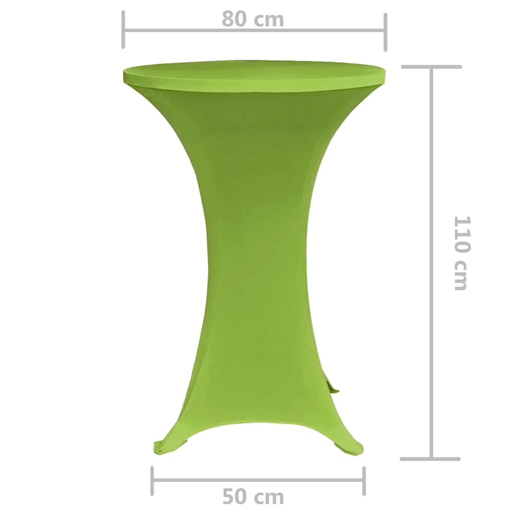 131433 vidaXL Stretch Table Cover 2 pcs 80 cm Green