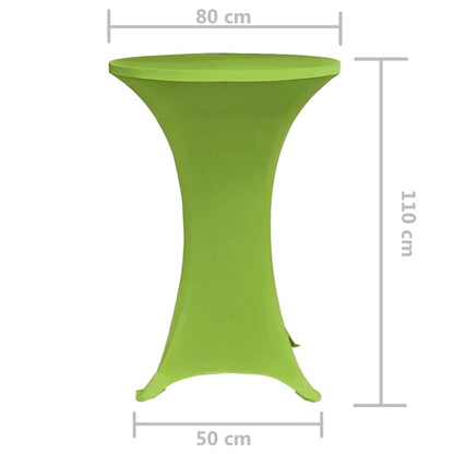 131433 vidaXL Stretch Table Cover 2 pcs 80 cm Green