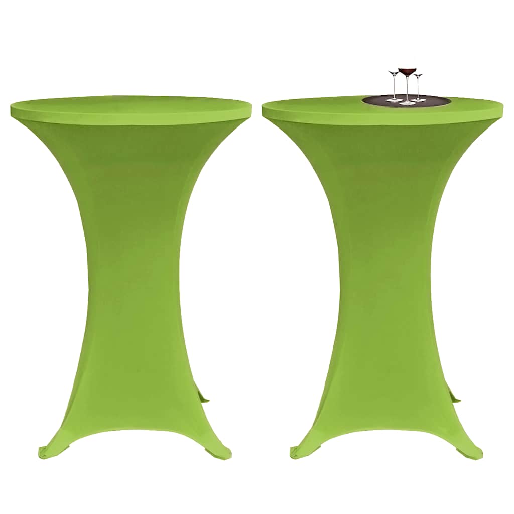 131433 vidaXL Stretch Table Cover 2 pcs 80 cm Green