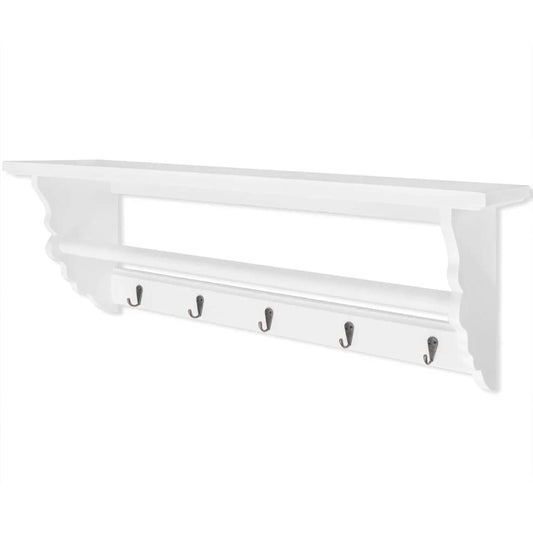 242644 vidaXL Coat Rack MDF White Baroque Style