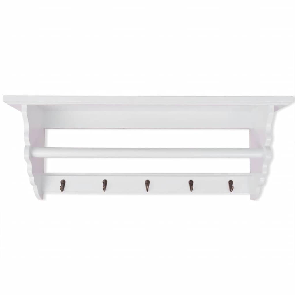 242644 vidaXL Coat Rack MDF White Baroque Style