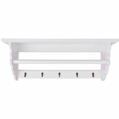 242644 vidaXL Coat Rack MDF White Baroque Style