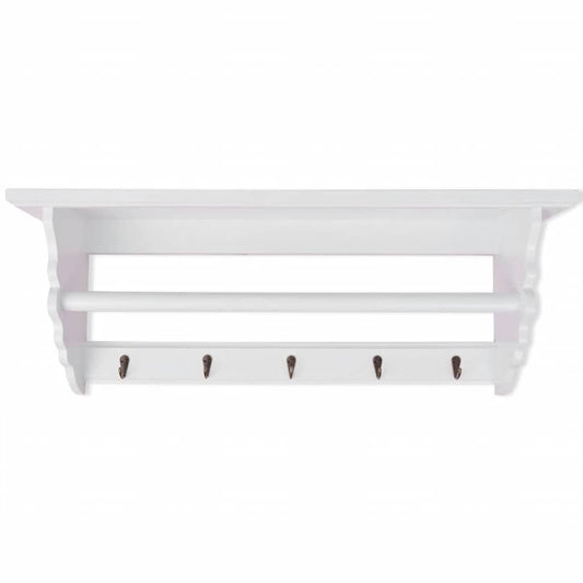 242644 vidaXL Coat Rack MDF White Baroque Style