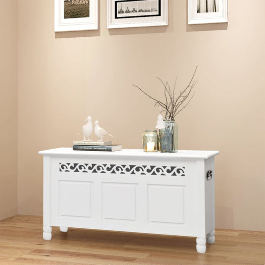 vidaXL Storage Bench | White | MDF | Medium | Storage Bench | Rectangular