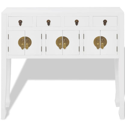 vidaXL Sideboard Chinese Style Solid Wood White