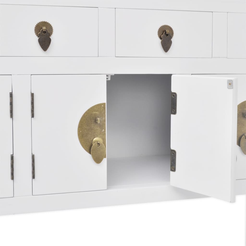 vidaXL Sideboard Chinese Style Solid Wood White