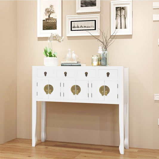 vidaXL Sideboard | White | Solid wood | Standard | Sideboard | Rectangular