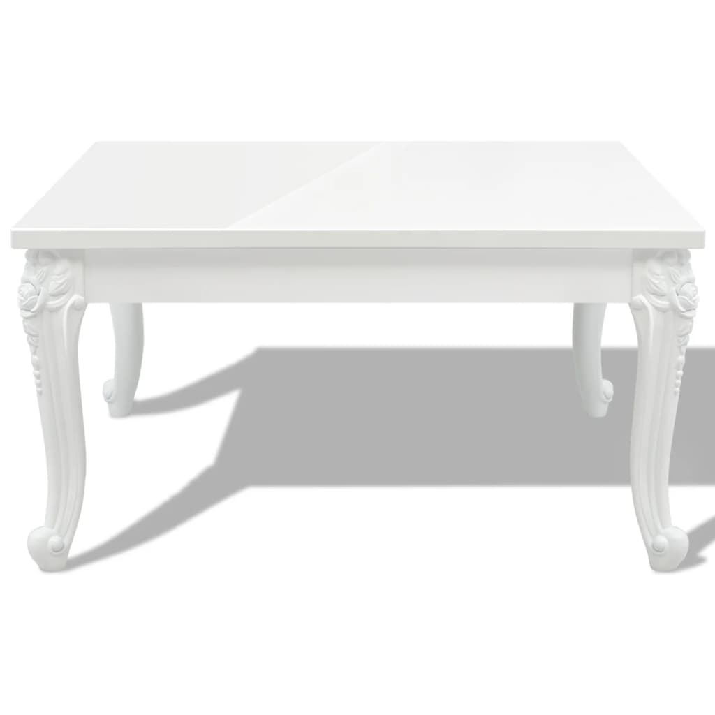 243379 vidaXL Coffee Table 80x80x42 cm High Gloss White