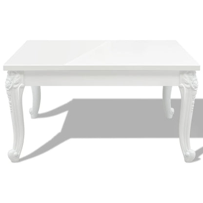 243379 vidaXL Coffee Table 80x80x42 cm High Gloss White