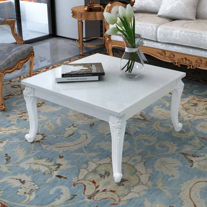 243379 vidaXL Coffee Table 80x80x42 cm High Gloss White