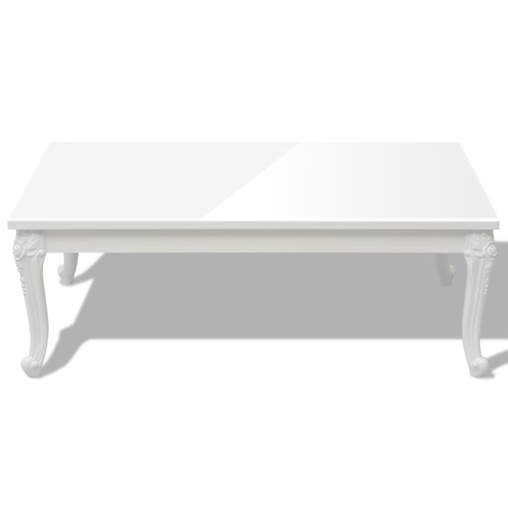 243381 vidaXL Coffee Table 115x65x42 cm High Gloss White
