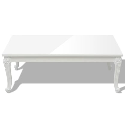 243381 vidaXL Coffee Table 115x65x42 cm High Gloss White