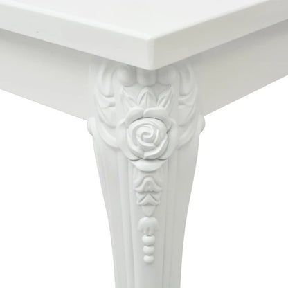 243382 vidaXL Dining Table 80x80x76 cm High Gloss White