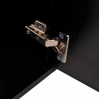 vidaXL 11 Piece Bathroom Furniture Set with Basin with Tap Black