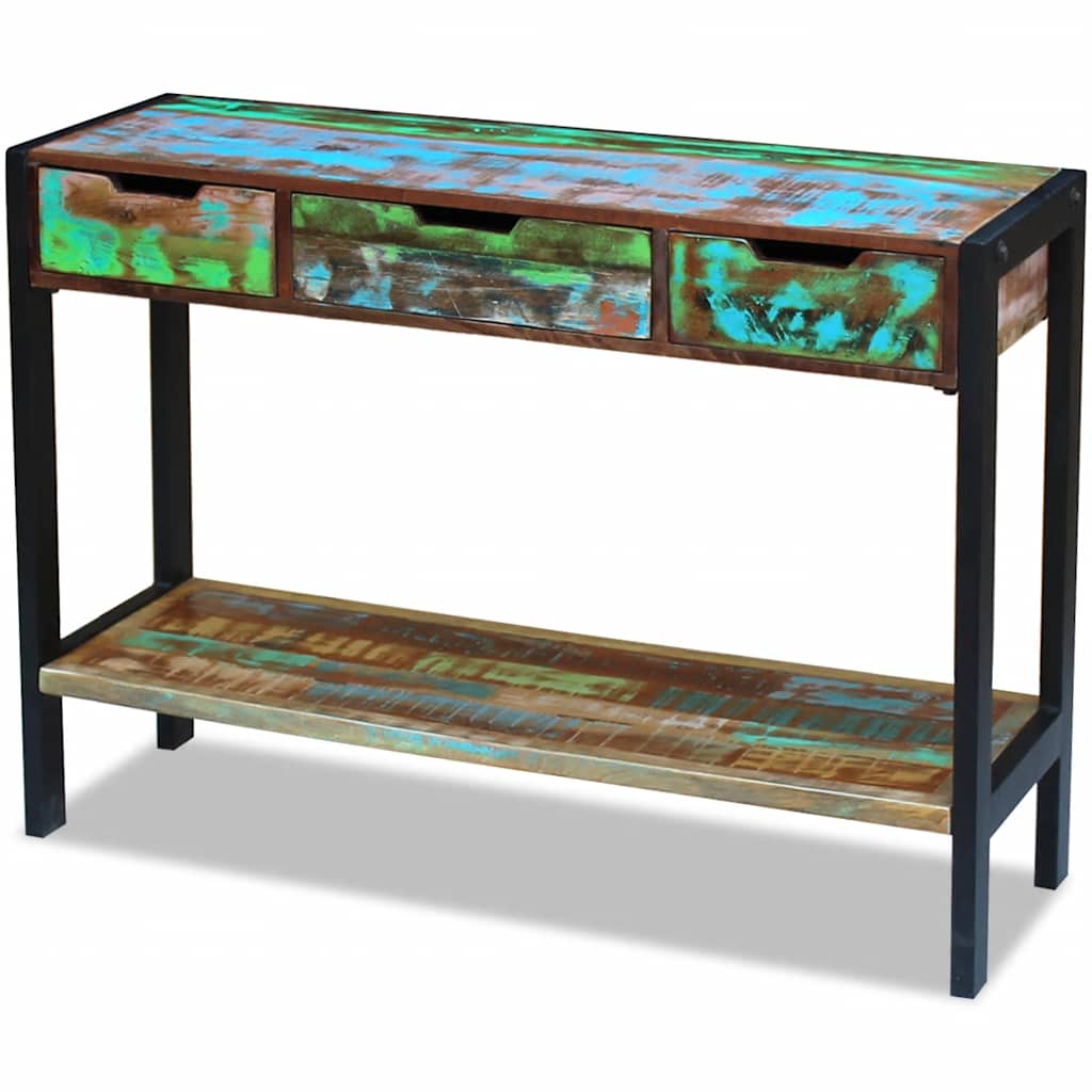 243273 vidaXL Sideboard 3 Drawers Solid Reclaimed Wood
