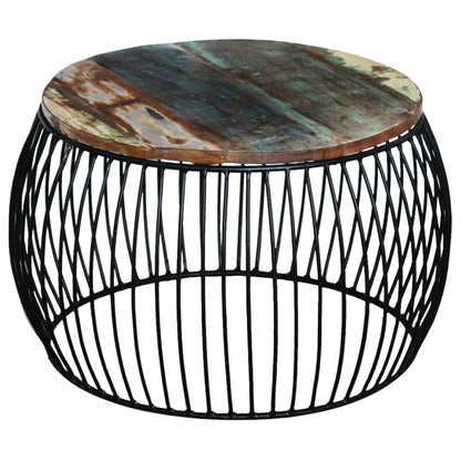 vidaXL Coffee Table | Multicolour | Reclaimed wood and iron | Medium | Durable