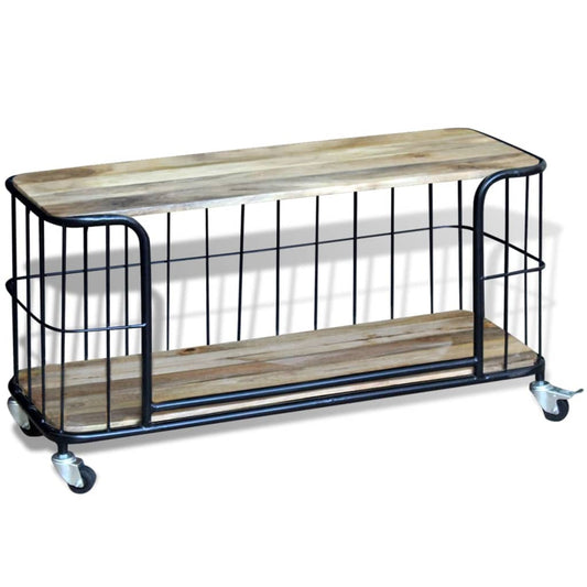 243301 vidaXL TV Cabinet Solid Mango Wood 100x40x45 cm