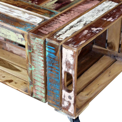 vidaXL Coffee Table Solid Reclaimed Wood 70x70x35 cm