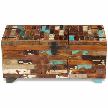 243320 vidaXL Coffee Table Box Chest Solid Reclaimed Wood 80x40x35 cm