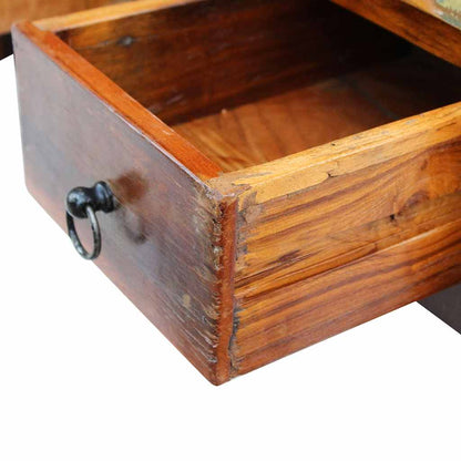 243321 vidaXL Coffee Table Drawers Solid Reclaimed Wood 90x45x35 cm