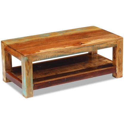 243322 vidaXL Coffee Table Solid Reclaimed Wood 90x45x35 cm