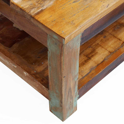 243322 vidaXL Coffee Table Solid Reclaimed Wood 90x45x35 cm