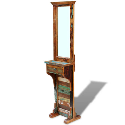 vidaXL Hall Mirror Solid Reclaimed Wood 47x23x180 cm