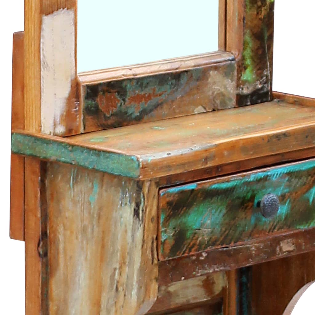 vidaXL Hall Mirror Solid Reclaimed Wood 47x23x180 cm