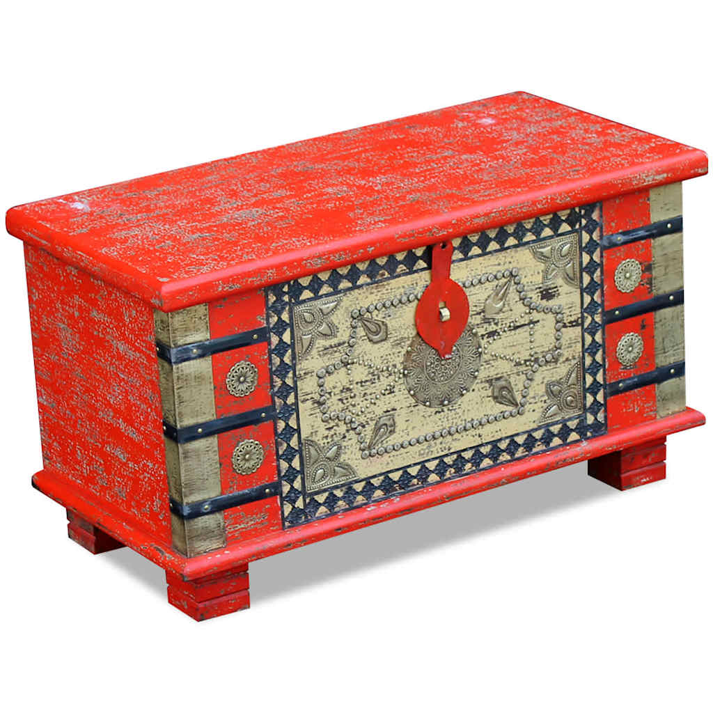 243331 vidaXL Storage Chest Red Mango Wood 80x40x45 cm