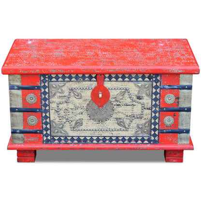 vidaXL Storage Chest Red Mango Wood 80x40x45 cm