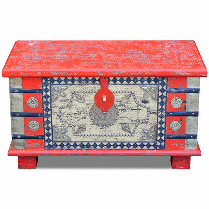 243331 vidaXL Storage Chest Red Mango Wood 80x40x45 cm