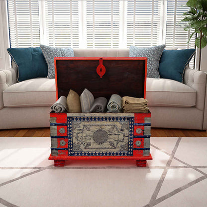 243331 vidaXL Storage Chest Red Mango Wood 80x40x45 cm
