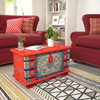 243331 vidaXL Storage Chest Red Mango Wood 80x40x45 cm