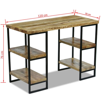 243333 vidaXL Office Desk Mango Wood 110x50x76 cm
