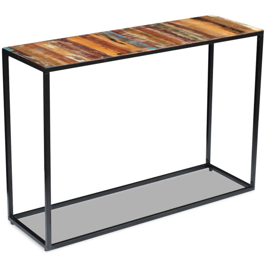 vidaXL Console Table | Multicolour | Reclaimed wood | Medium | Decorative Inlays