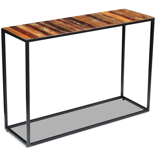 vidaXL Console Table | Multicolour | Reclaimed wood | Medium | Decorative Inlays