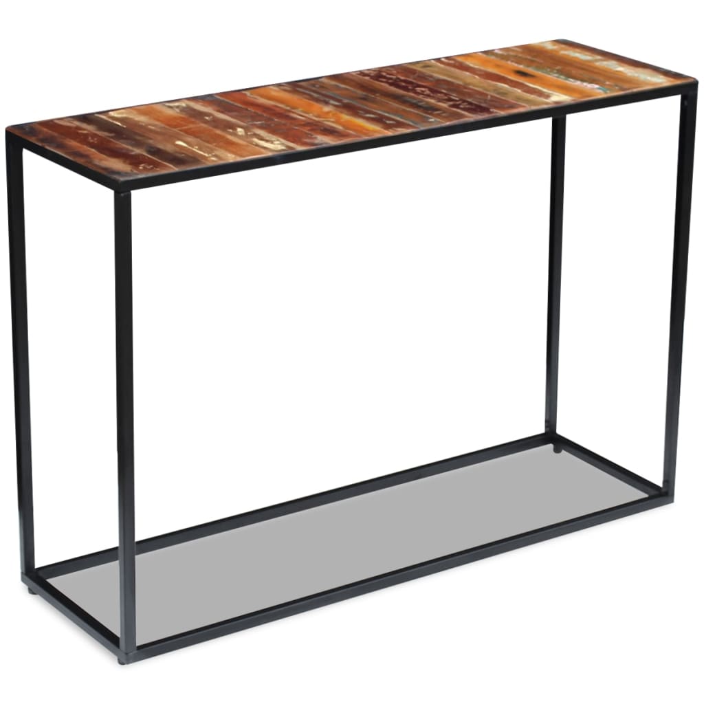 vidaXL Console Table | Multicolour | Reclaimed wood | Medium | Decorative Inlays