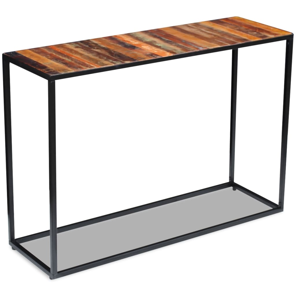 vidaXL Console Table | Multicolour | Reclaimed wood | Medium | Decorative Inlays