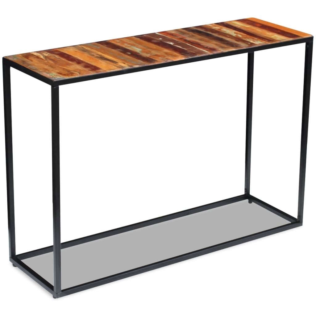 vidaXL Console Table | Multicolour | Reclaimed wood | Medium | Decorative Inlays
