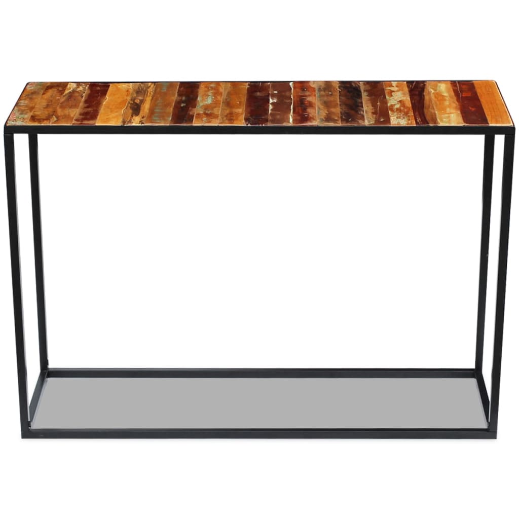 vidaXL Console Table | Multicolour | Reclaimed wood | Medium | Decorative Inlays