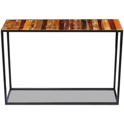 vidaXL Console Table | Multicolour | Reclaimed wood | Medium | Decorative Inlays